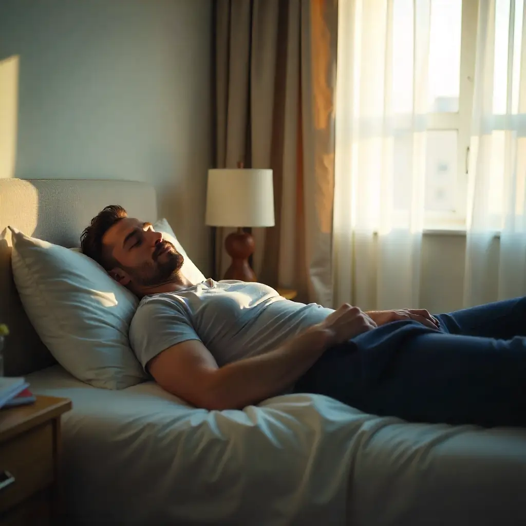 Person sleeping peacefully without tinnitus disruption
