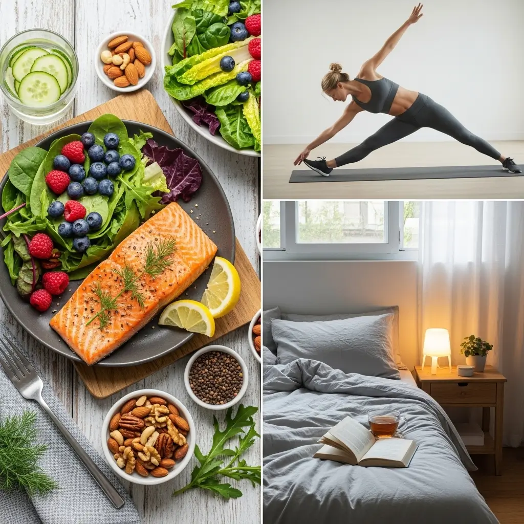 Healthy lifestyle elements for managing stress and tinnitus: nutrition, exercise, and sleep
