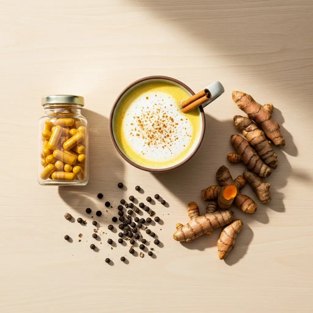 Different ways to use turmeric for tinnitus relief - supplements, golden milk, and fresh root